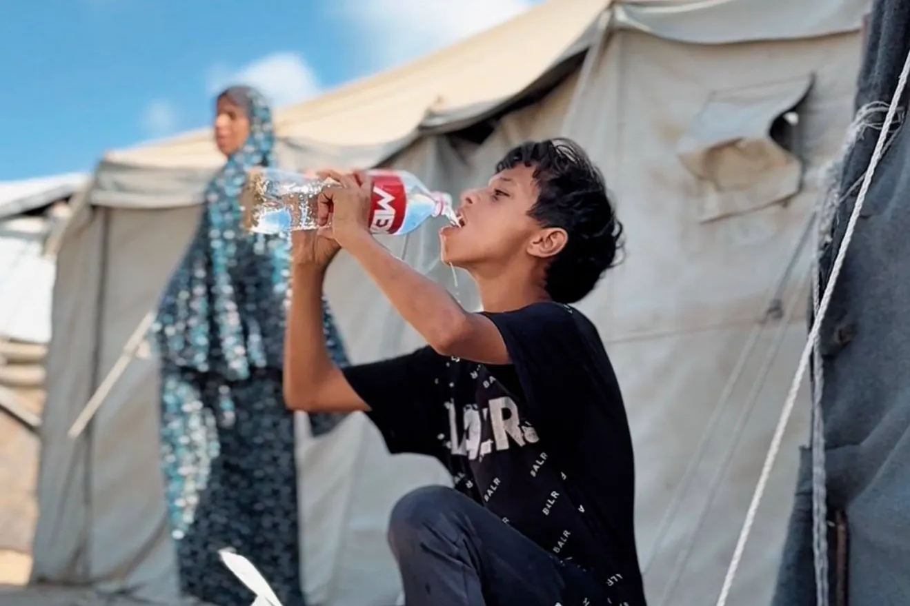 حملة غيث الأمل: شاحنات المياه للنازحين في غزة